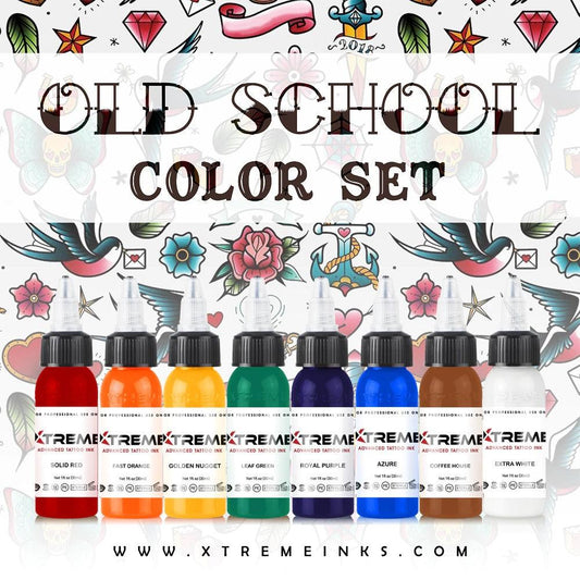 Xtreme Old School Color Set - FYT Tattoo Supplies
