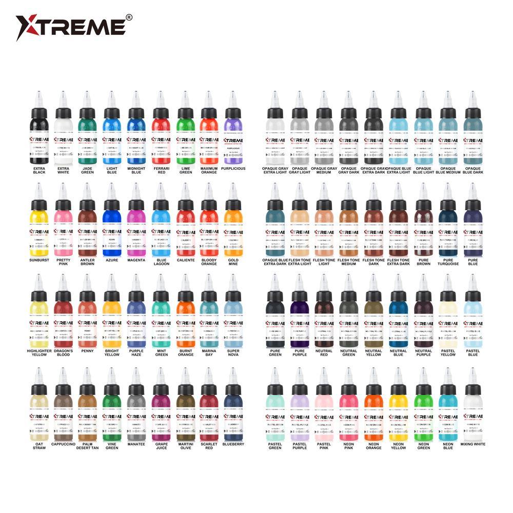 Xtreme 72 Color Studio Set - FYT Tattoo Supplies